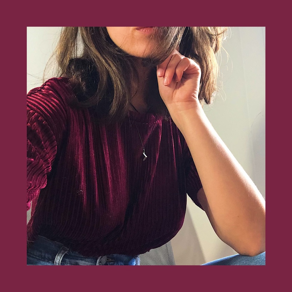 Burgundy t-shirt